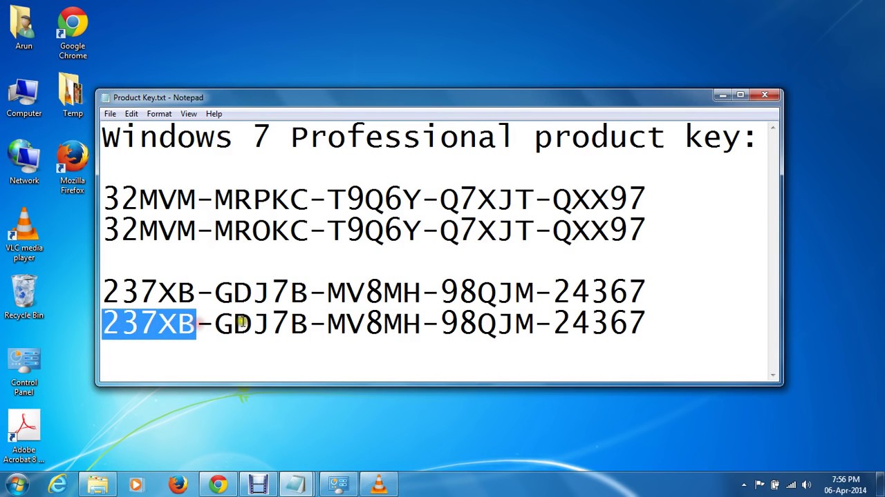 Windows 7 Upgrade Key Generator
